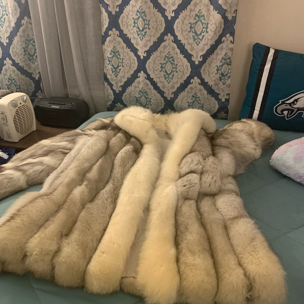 Luxurious Women's Silver Fox Fur Teddy Jacket